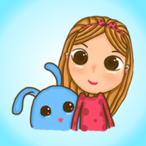 Girl and Little Rabbit > Stickers! icon