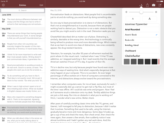 Chronicle - A Personal Journal / Writing Diary iPad app afbeelding 3