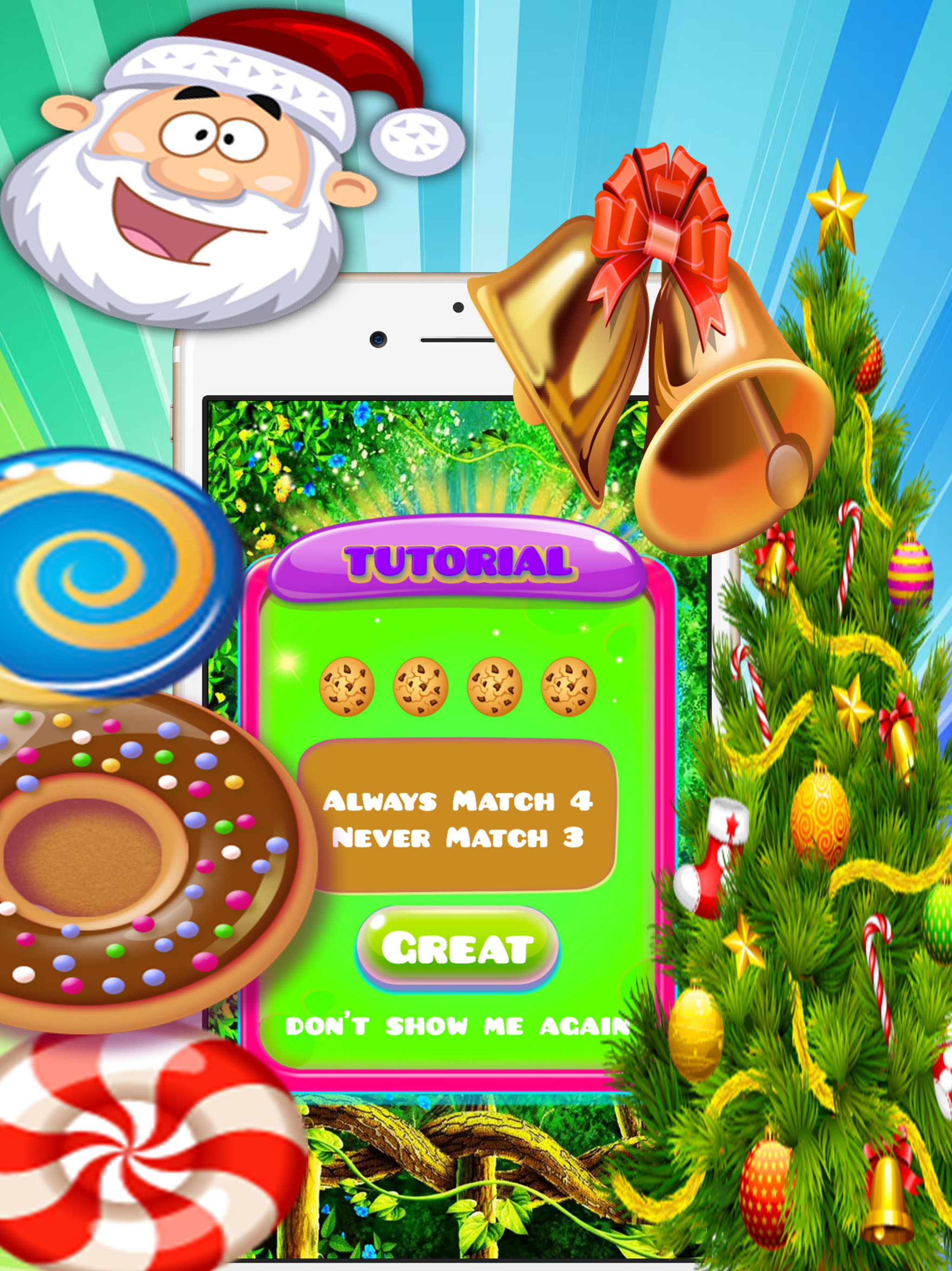 Cute Panda Jungle Match Puzzle Game For Christmas