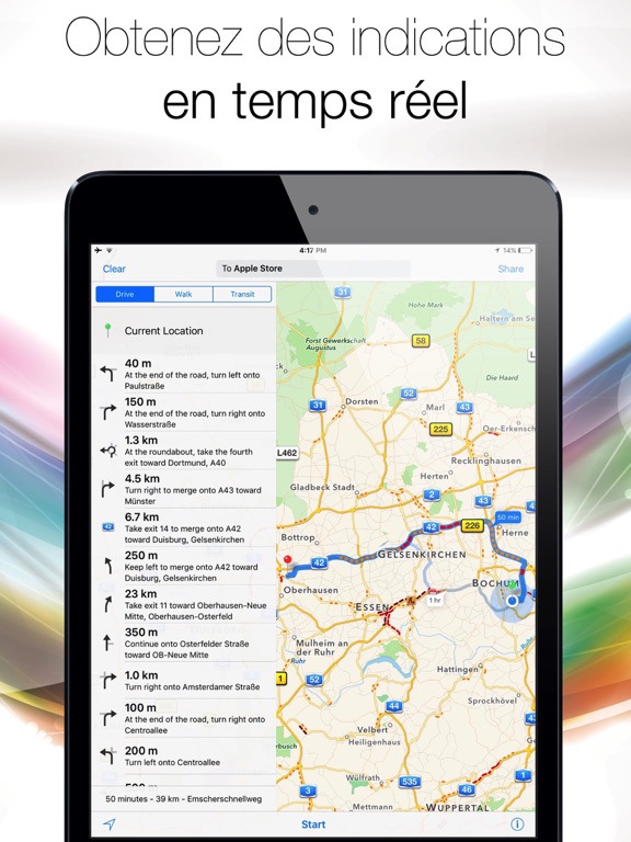 Screenshot #6 pour Arrive On Time - GPS, assistant d'aide à  la conduite - heure d'arrivée prévue, trafic, temps de trajet et indications