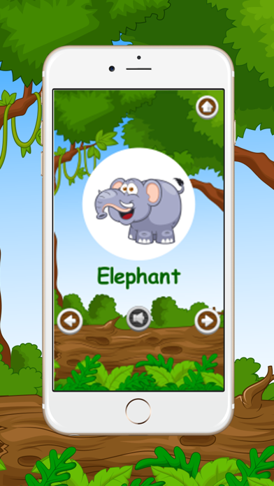 Vocabulary Animals Fun Activities For Kindergarten iPhone screenshot
