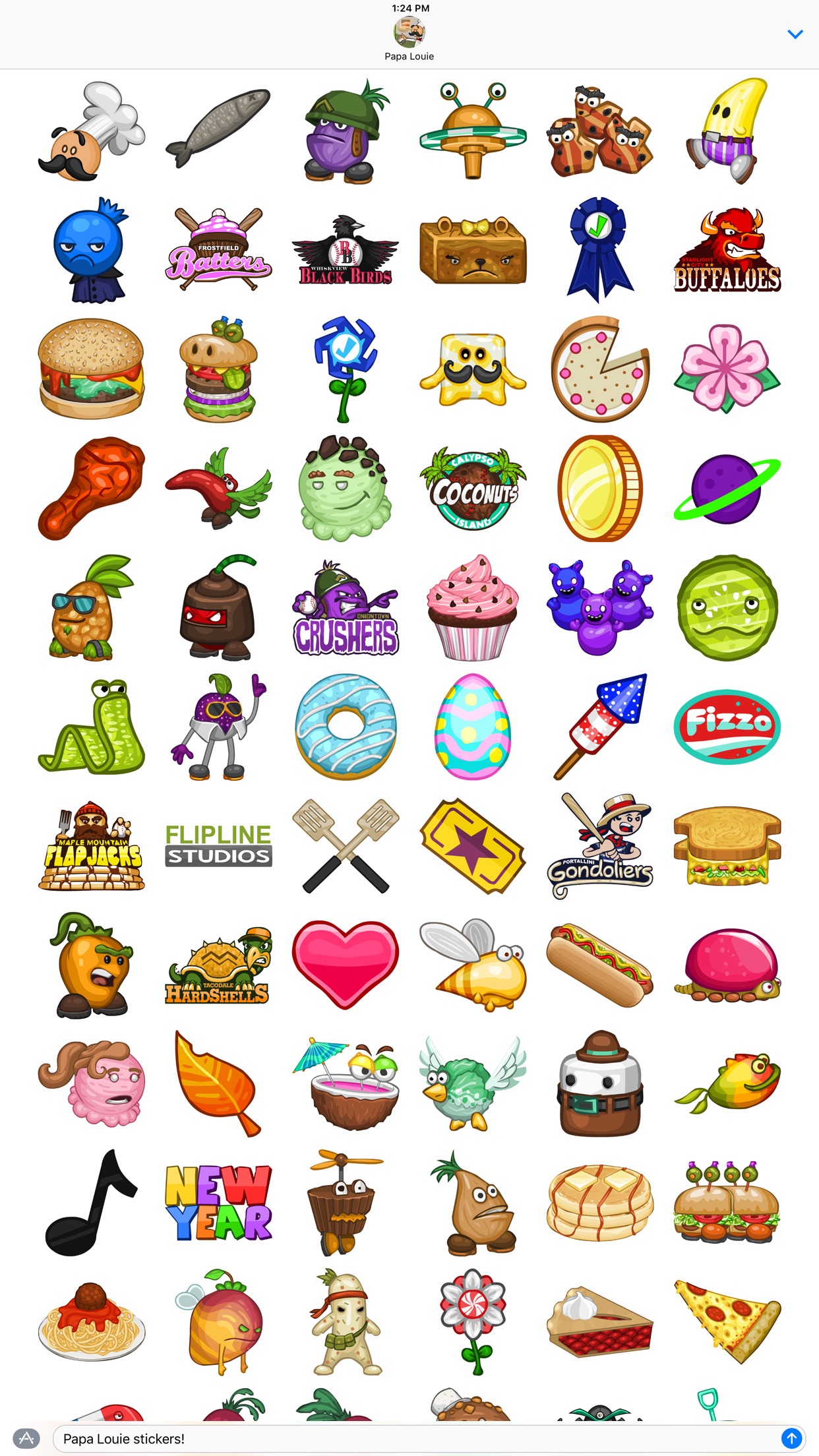 Screenshot 1 of Papa Louie Stickers