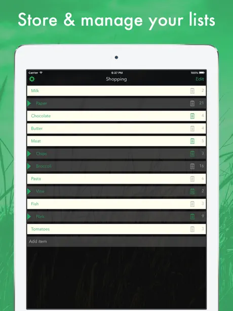 Shop List - create shopping lists on-the-go