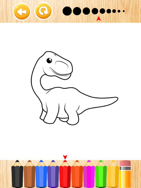 Little Dinosaur Coloring Pages Kids Painting Games iPad screenshot