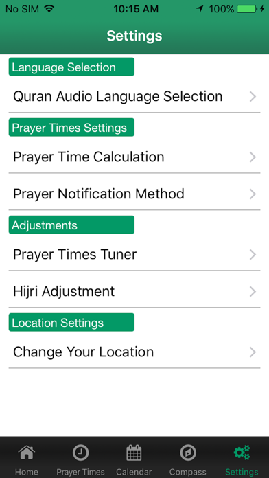 Quran Radio Qibla app screenshot