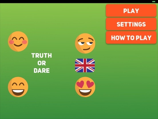 Truth or Dare -game for children 0+ and adults 21+ iPad screenshot