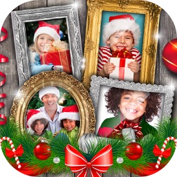Photo de noël collage - Image décorations de cadre