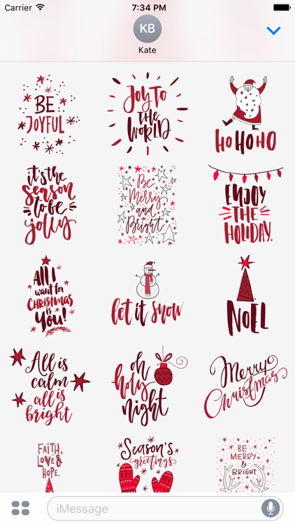 Christmas Greetings for iMessage Stickers screenshot-3