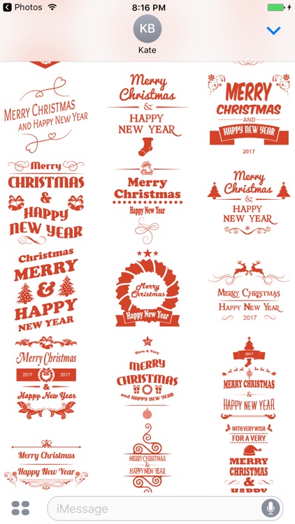 Merry Christmas Wishes Sticker