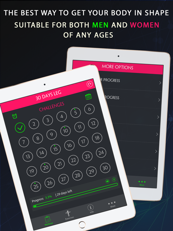 30 Day Leg Fitness Challenges ~ Daily Workout Free iPad screenshot 5 - Health & Fitness app