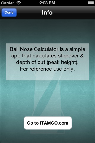 Ball Nose Calculator screenshot 2