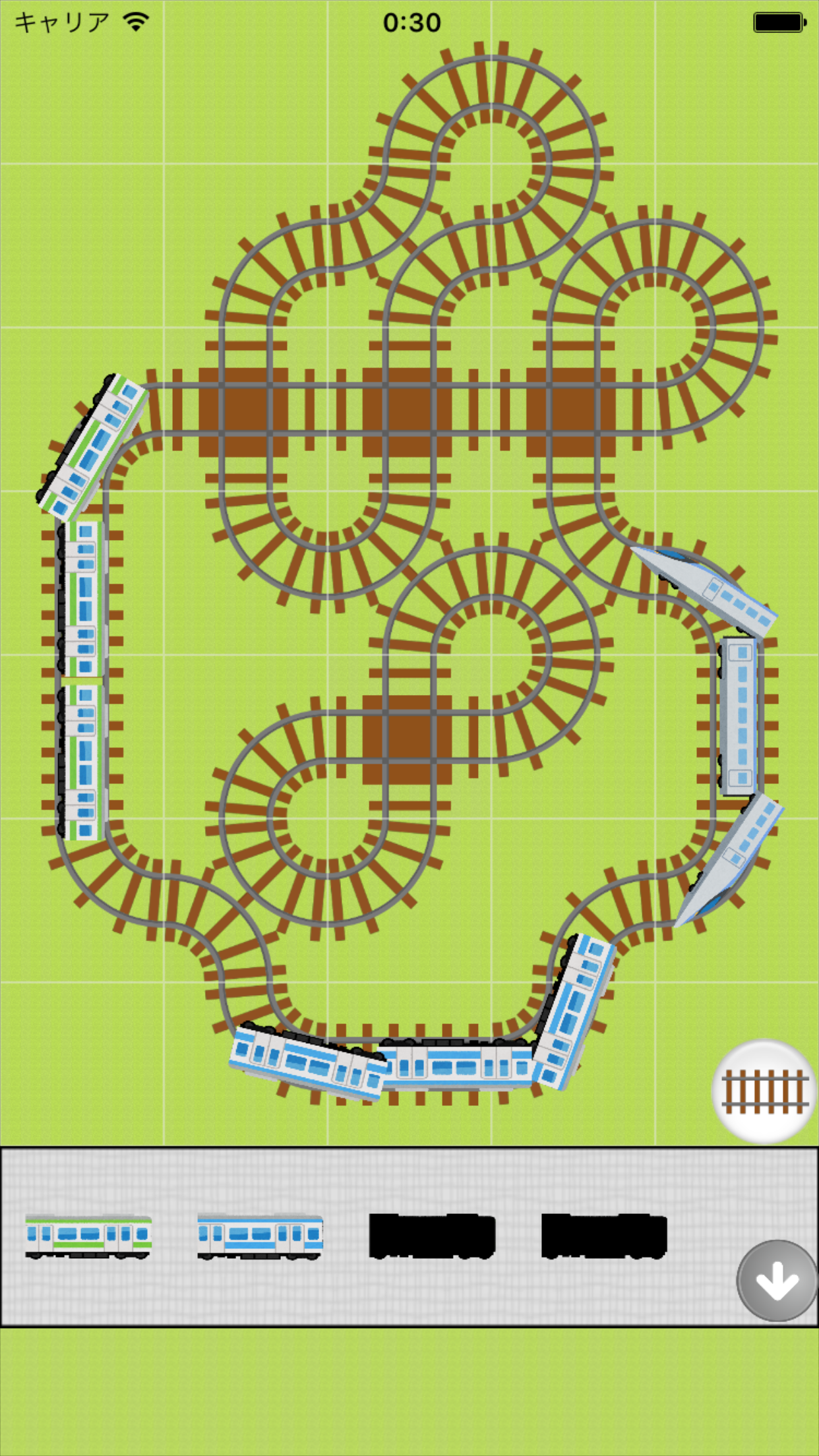 レールをつなげて電車あそび！
