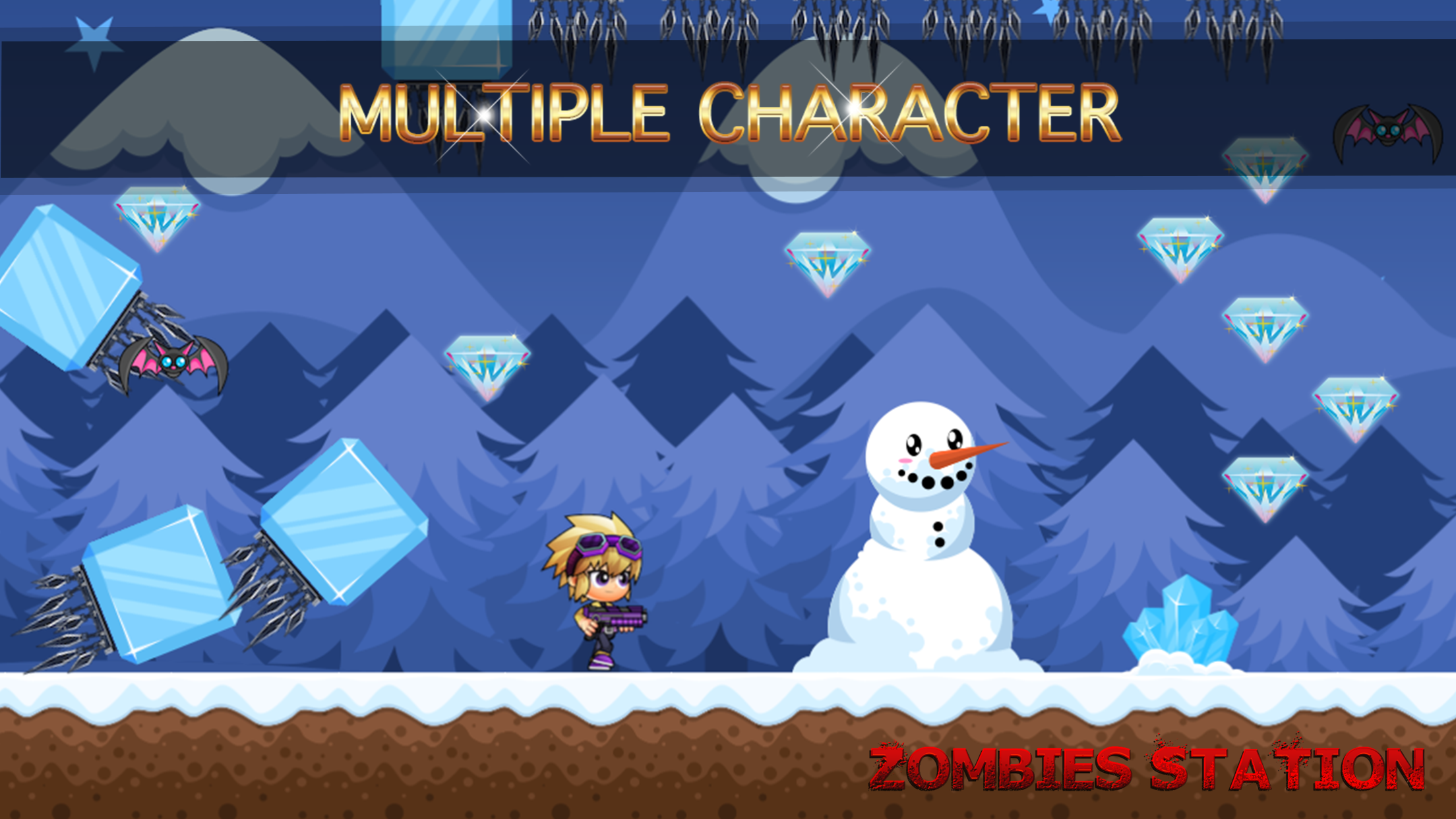 Zombies Station 2D - Shooting Ghost of Seoul screenshot 3