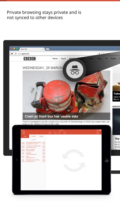 Sync for Chrome tabs, bookmarsk and history screenshot-3