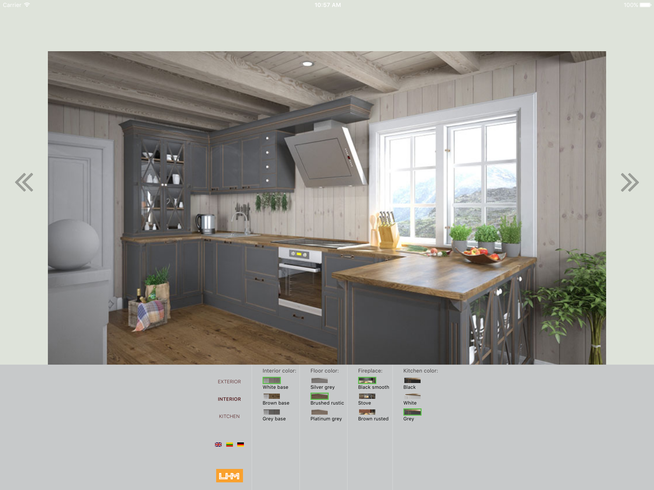 LHM House kitchen configurator screenshot 8