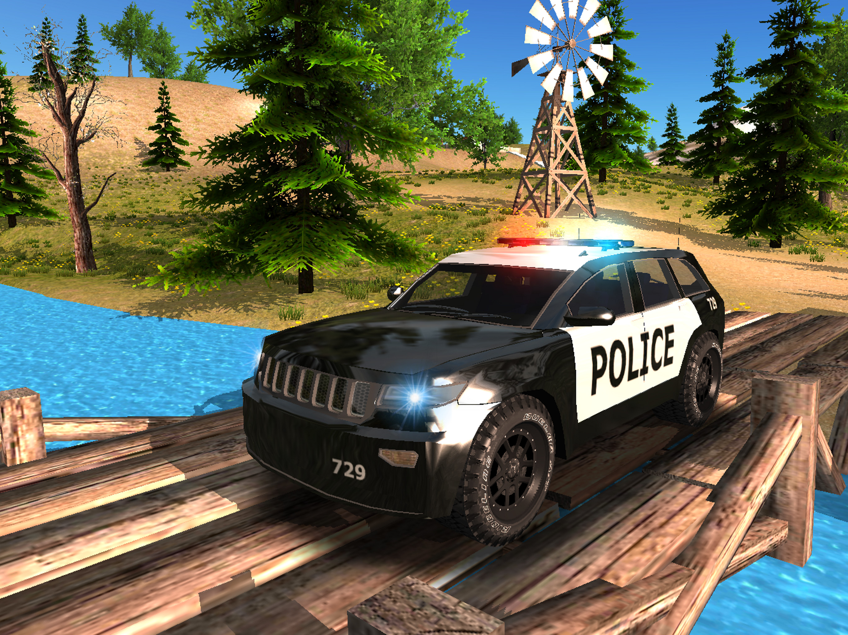 Police Car driving Offroad 4x4
