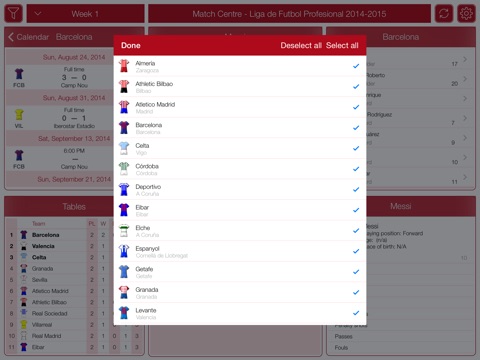 Spanish Football 2015-2016 - Match Centre screenshot 4