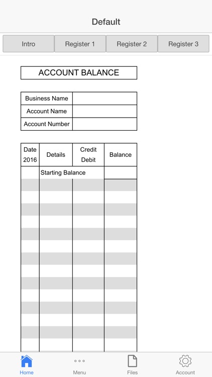 Accounts Log