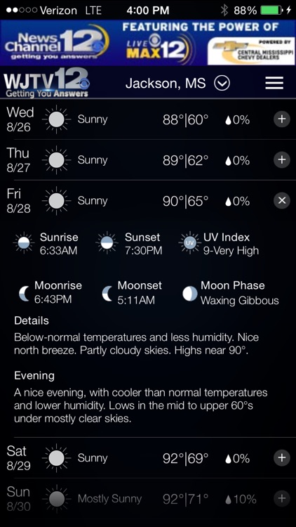 WJTV Weather - Jackson, Mississippi radar screenshot-4