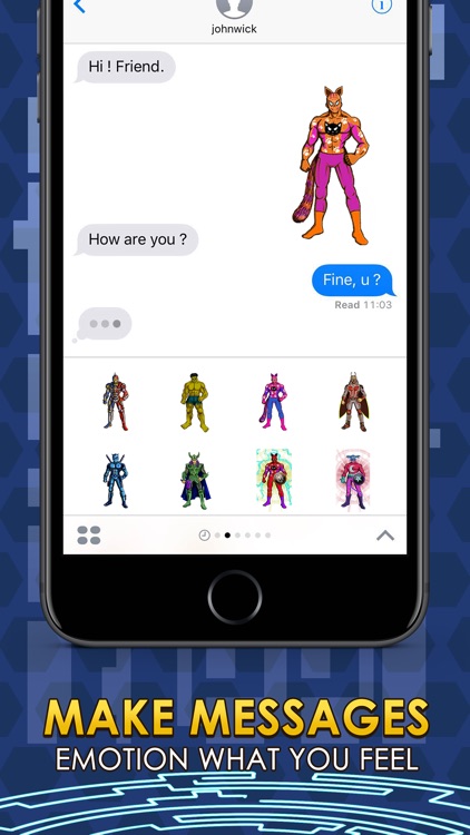 Superhero Emoji Stickers Keyboard Themes ChatStick