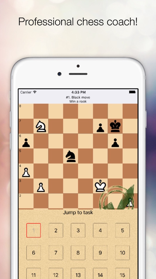 Chess Tactic 2 - interactive chess training puzzle. Part 2 - 1.1 - (iOS)