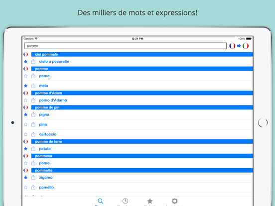 Screenshot #6 pour Dictionnaire Français Italien hors-ligne