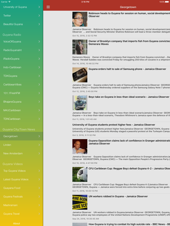 Guyana News & Radio Free iPad screenshot 5 - News app