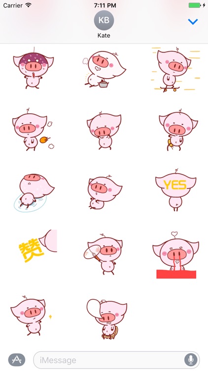 Cute pink piggy Gif - Fx Sticker