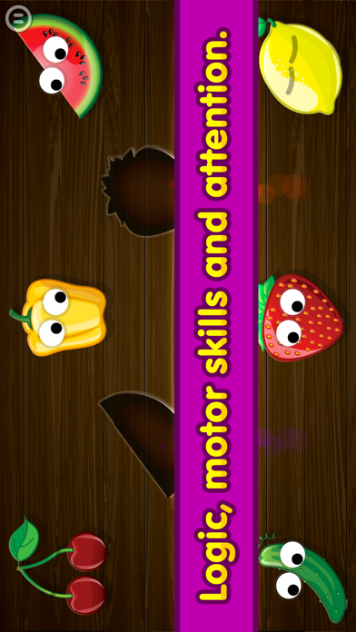 Kids Food Games: Toddlers, Boys Girls Puzzle Free iPhone screenshot 3 - Games app