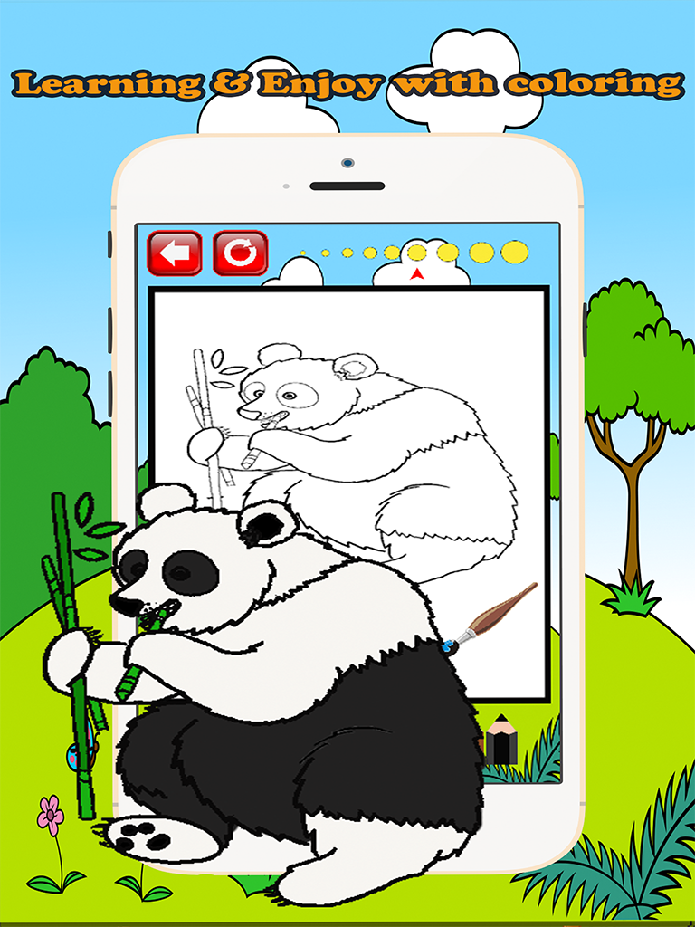 Zoo Animals Coloring Book Educational Toddler Game screenshot 6