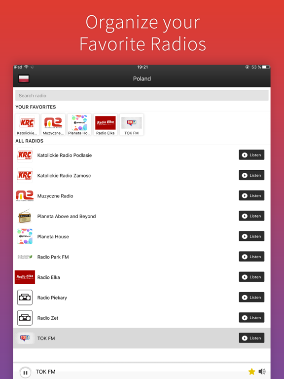 Screenshot #5 pour Radio Pologne - Radios POL FREE - Radios Polska