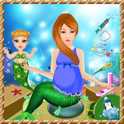 Mommy Mermaid Newborn Baby Care Doctor icon