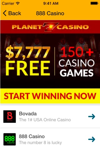 Planet7 Casino online Games best Reviews screenshot 2