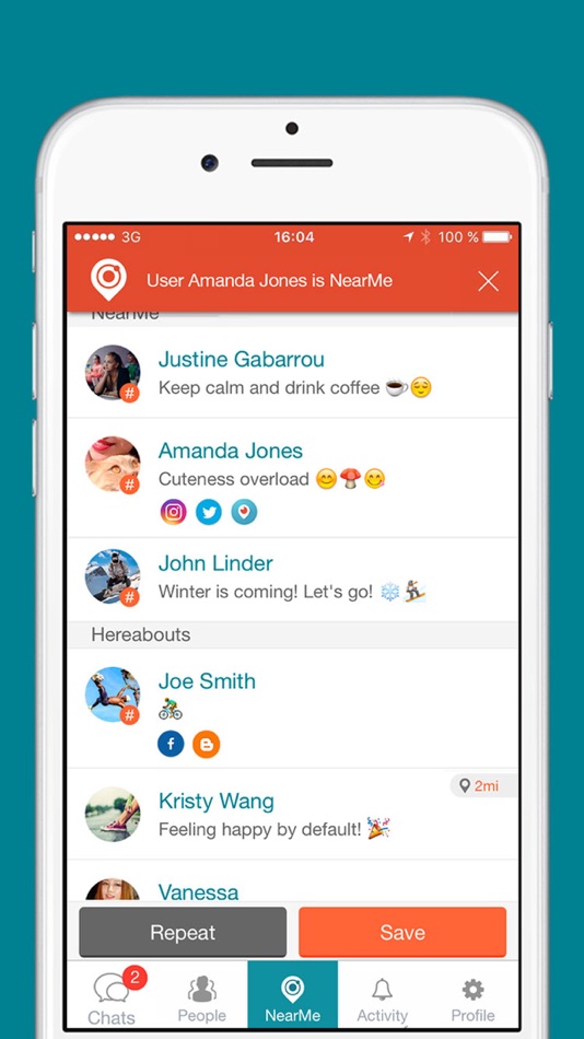 #1. NearMe — view others in a new way! (iOS) 由: Oleg Kulikov