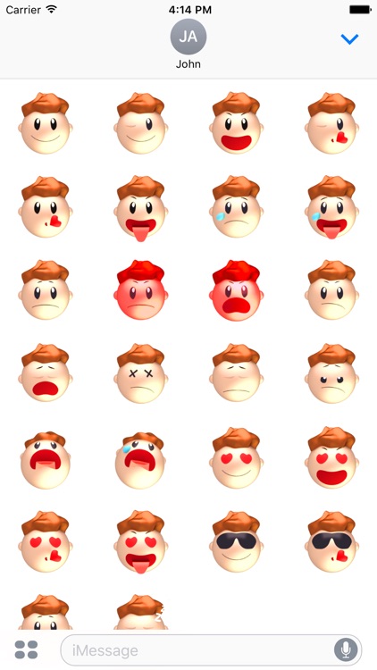 Boy! 3D Face Emoji Stickers for iMessage