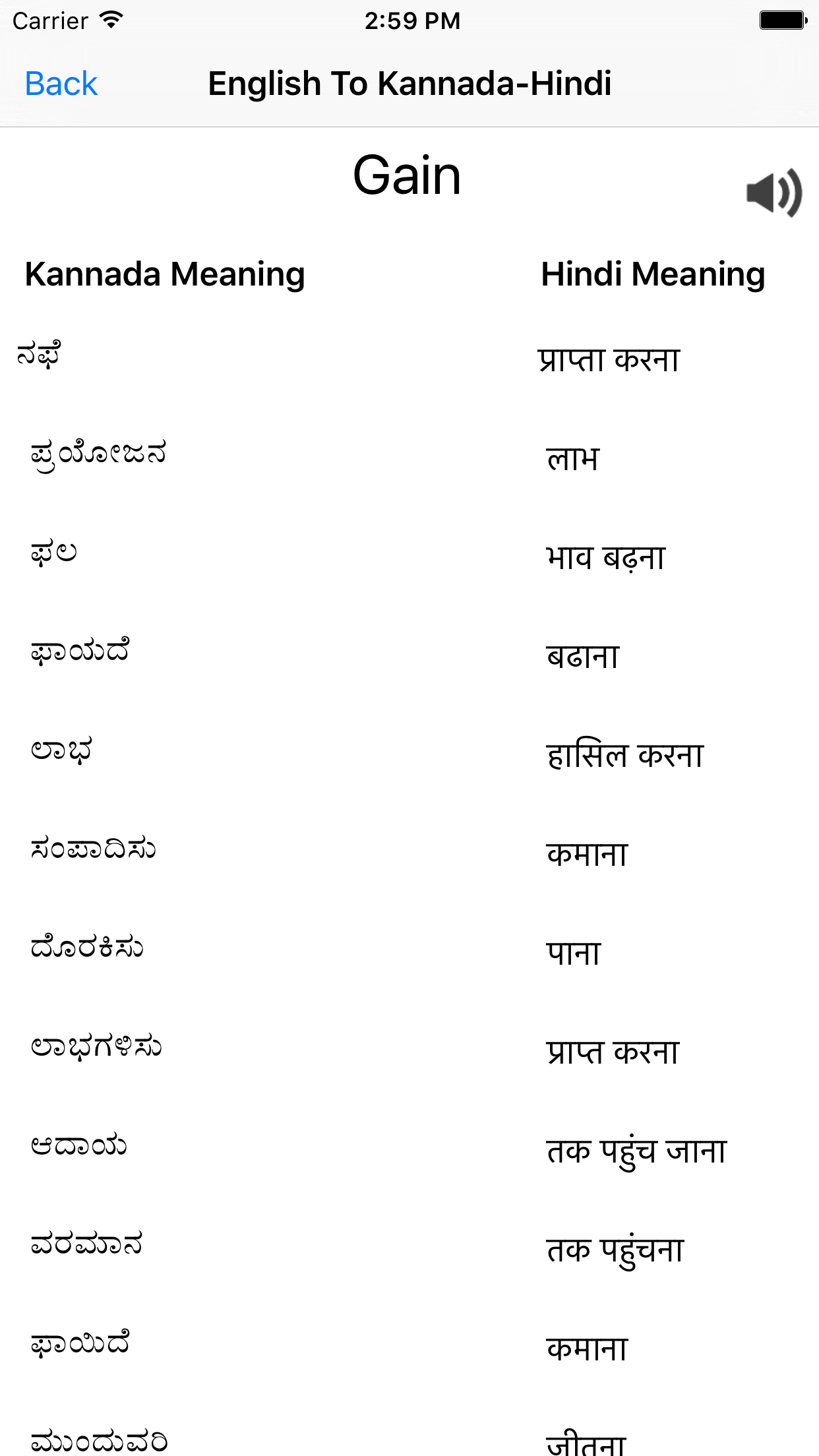 English To Kannada Hindi