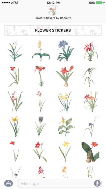 Flower Stickers by Redoute