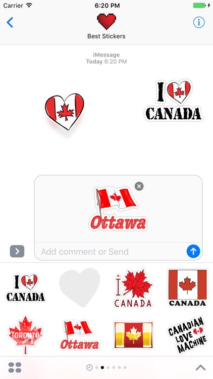 I Love Canada Stickers • I Love Ottawa Stickers