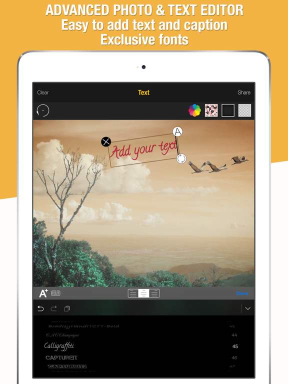 Picture Designer Make Typography Word Art Design iPad screenshot 5 - Photo & Video app