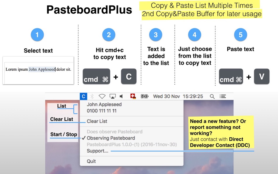 PasteboardPlus Copy Paste List - 2.0.0 - (macOS)