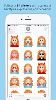 gingermoji - redhead emoji stickers for imessage iphone screenshot 4