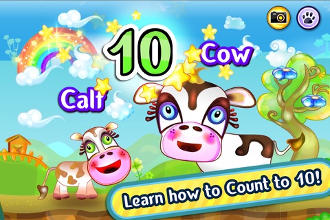 Baby Animals Learning Games! Your New Cute Pets  Will Teach You To Count, Animal Names & Sounds screenshot 4