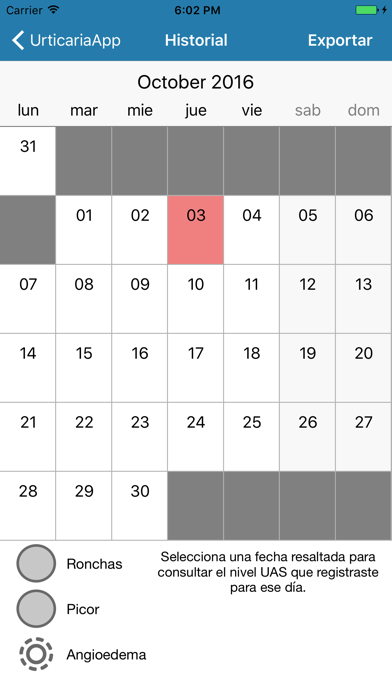 Screenshot #3 pour UrticariApp-Control Urticaria