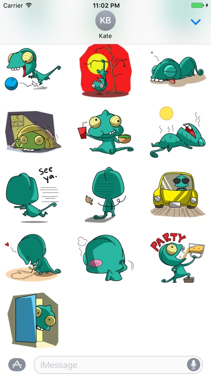 Naughty Chameleon - Cute stickers for iMessage