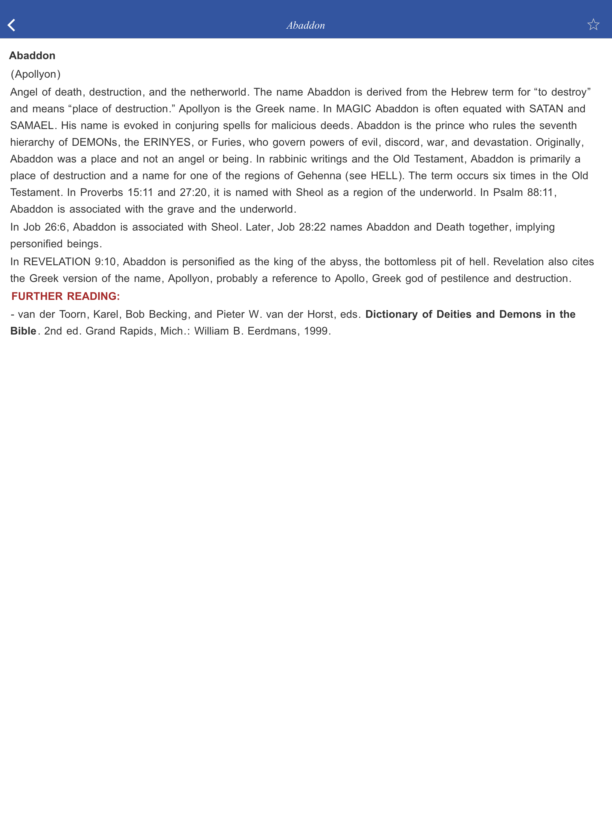 Demons and Demonology Encyclopedia