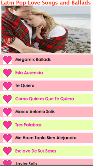 Latin Pop Love Songs and Ballads(圖1)-速報App