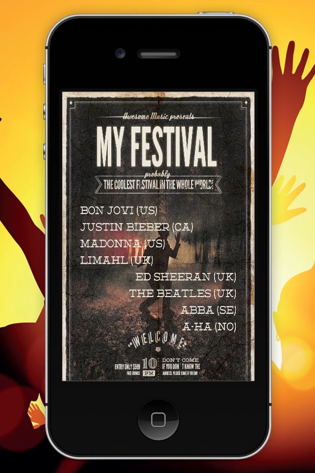 My Festival - Create Fake Music Festival Posters screenshot 2