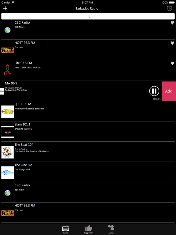 Barbadian Radio iPad screenshot 4 - Entertainment app