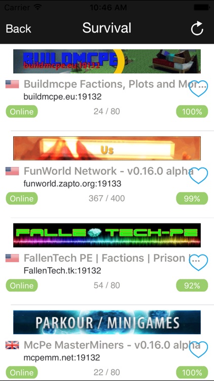 Multiplayer Servers for Minecraft Pocket Edition +