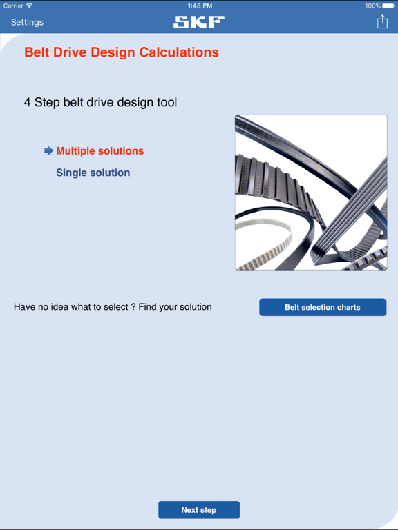 Screenshot #4 pour SKF Belt Calc